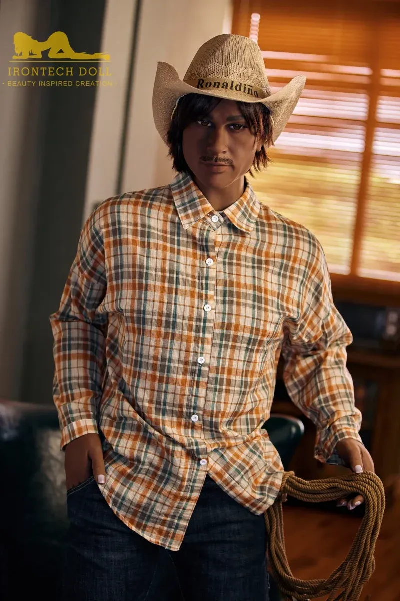 Picture of Irontech Black Male Sex Doll 175cm Cowboy Charles