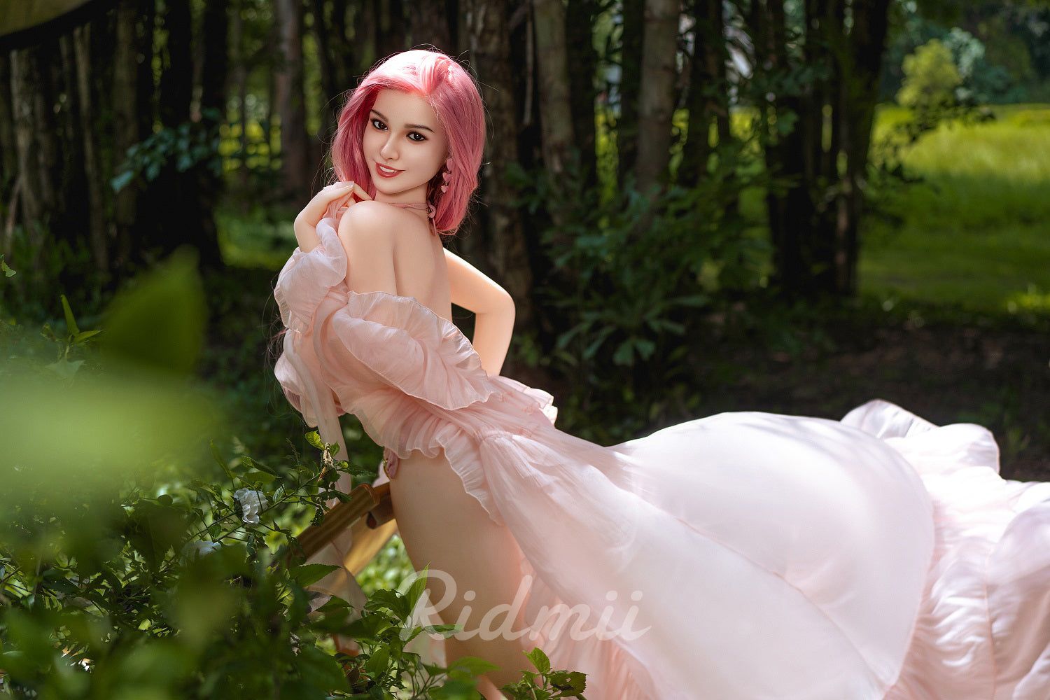Picture of RIDMII Cara Unique Design 5'3 FT (161cm) Silicone Head TPE Body Love BBW Sex Doll [In Stock | US Only]