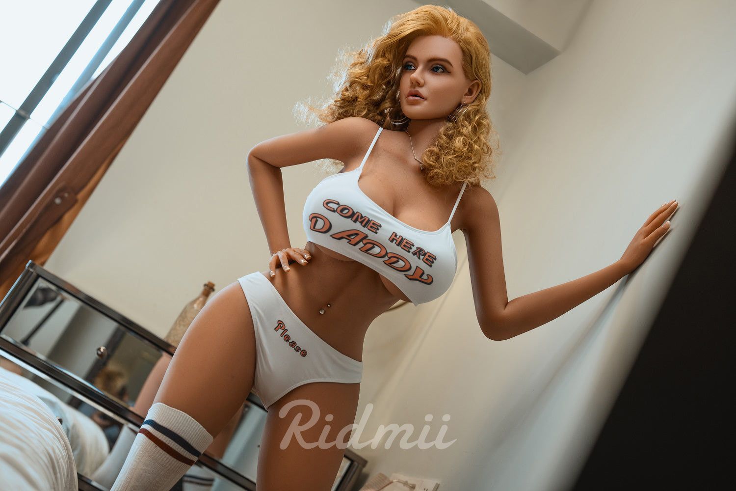 Picture of RIDMII Lori Unique Design 5'3 FT (161cm) #634E Big Boobs Silicone Head TPE Body Blowjob Sex Doll [In Stock | US Only]