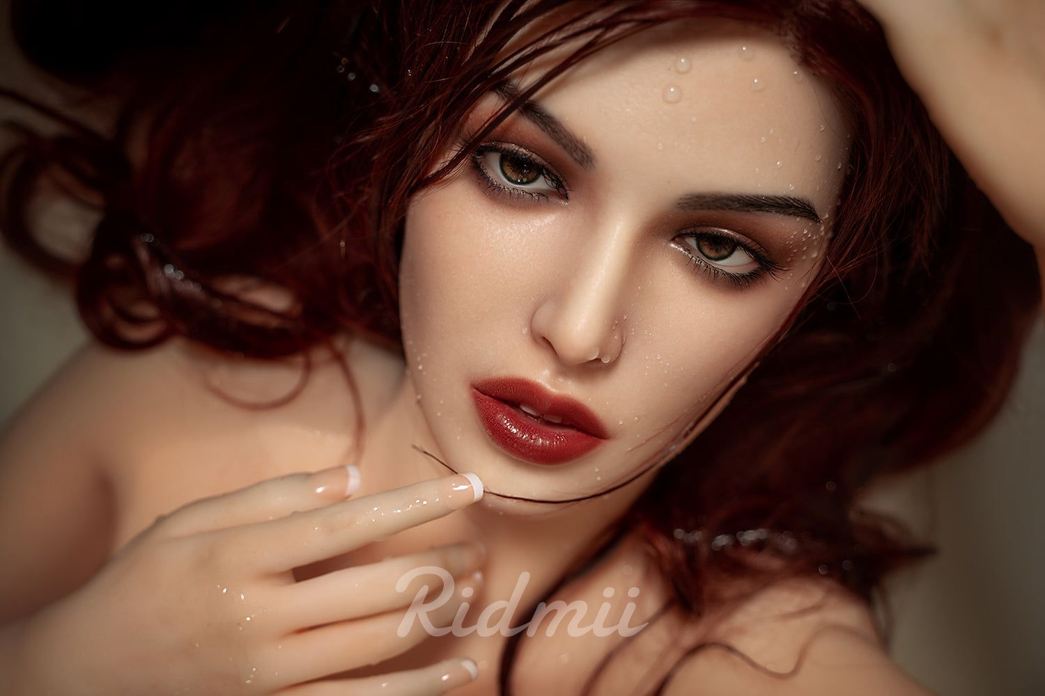 Picture of RIDMII Gracy Unique Design 5'4 FT (166cm) Silicone Head TPE Body Red Hair Small Breasts Adult Sex Doll [In Stock | US Only]