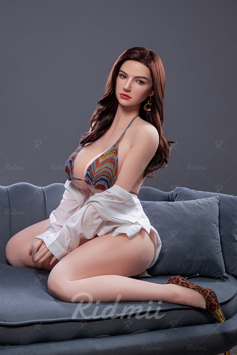 Picture of RIDMII Marissa Unique Design 5'5 FT (167cm) Movable Jaw TPE Body Real Oral Sex Soft Silicone Head Sex Doll BBW Buxom Blonde Beauty [In Stock | EU Only]
