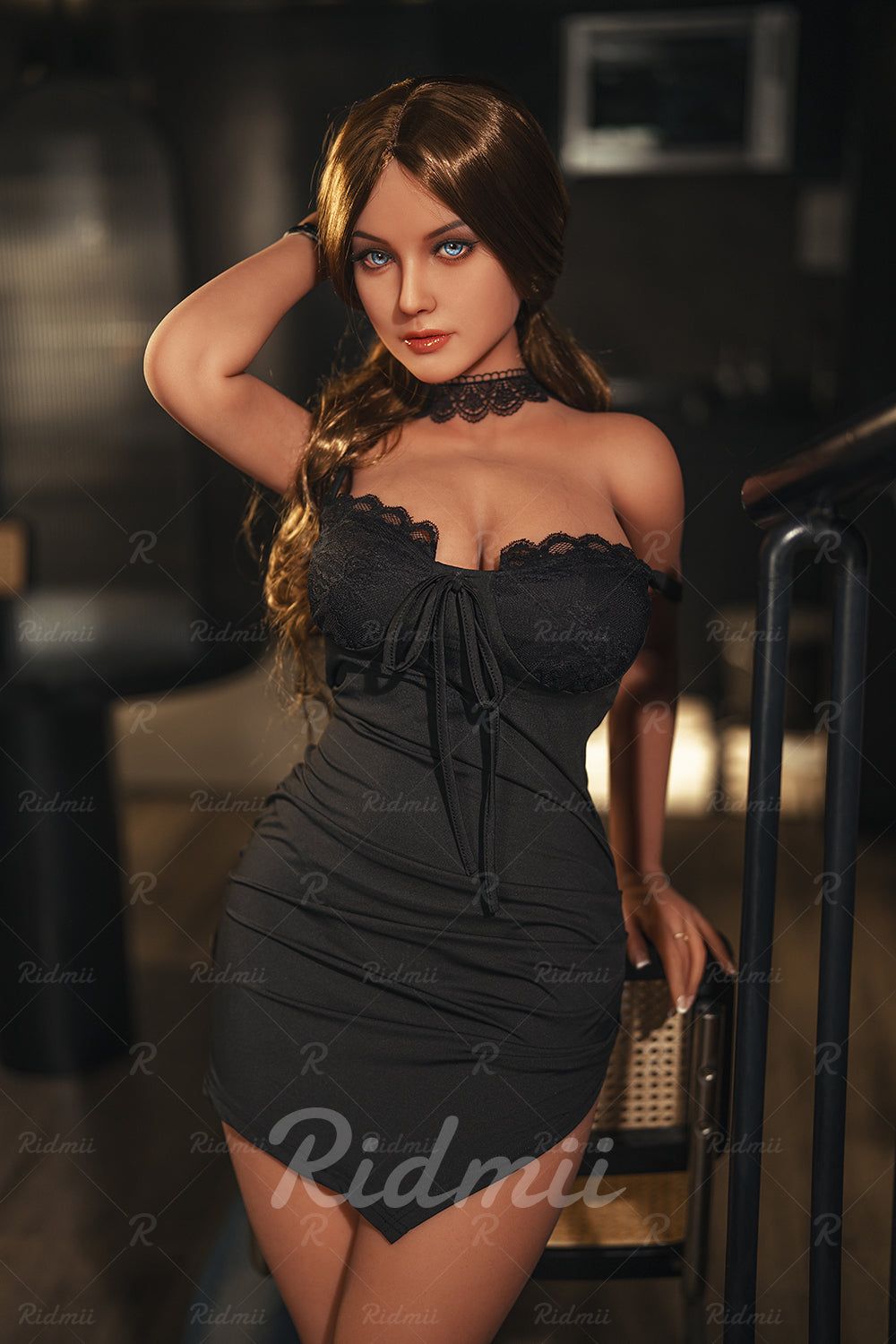 Picture of RIDMII Unique Design Raven 5'4 FT (164cm) TPE Head TPE Body Love Doll Tan Skin Full TPE Sex Doll With Wig And Oral Sex [In Stock | EU Only]