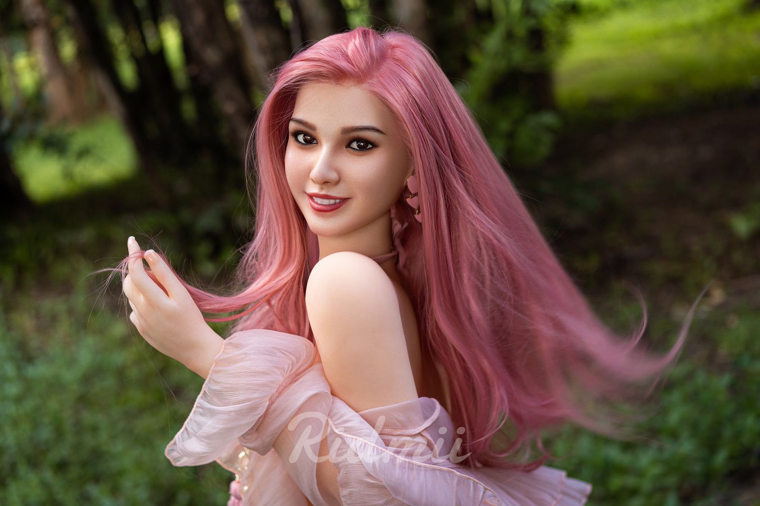 Picture of RIDMII Cara Unique Design 5'3 FT (161cm) Silicone Head TPE Body Love BBW Sex Doll [In Stock | EU Only]