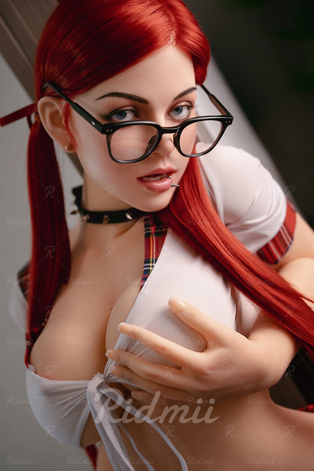Picture of RIDMII Unique Design Janice 5'3 FT (160cm) Real Oral Sex Silicone Head TPE Body Sex Doll With Redhead [In Stock | EU Only]