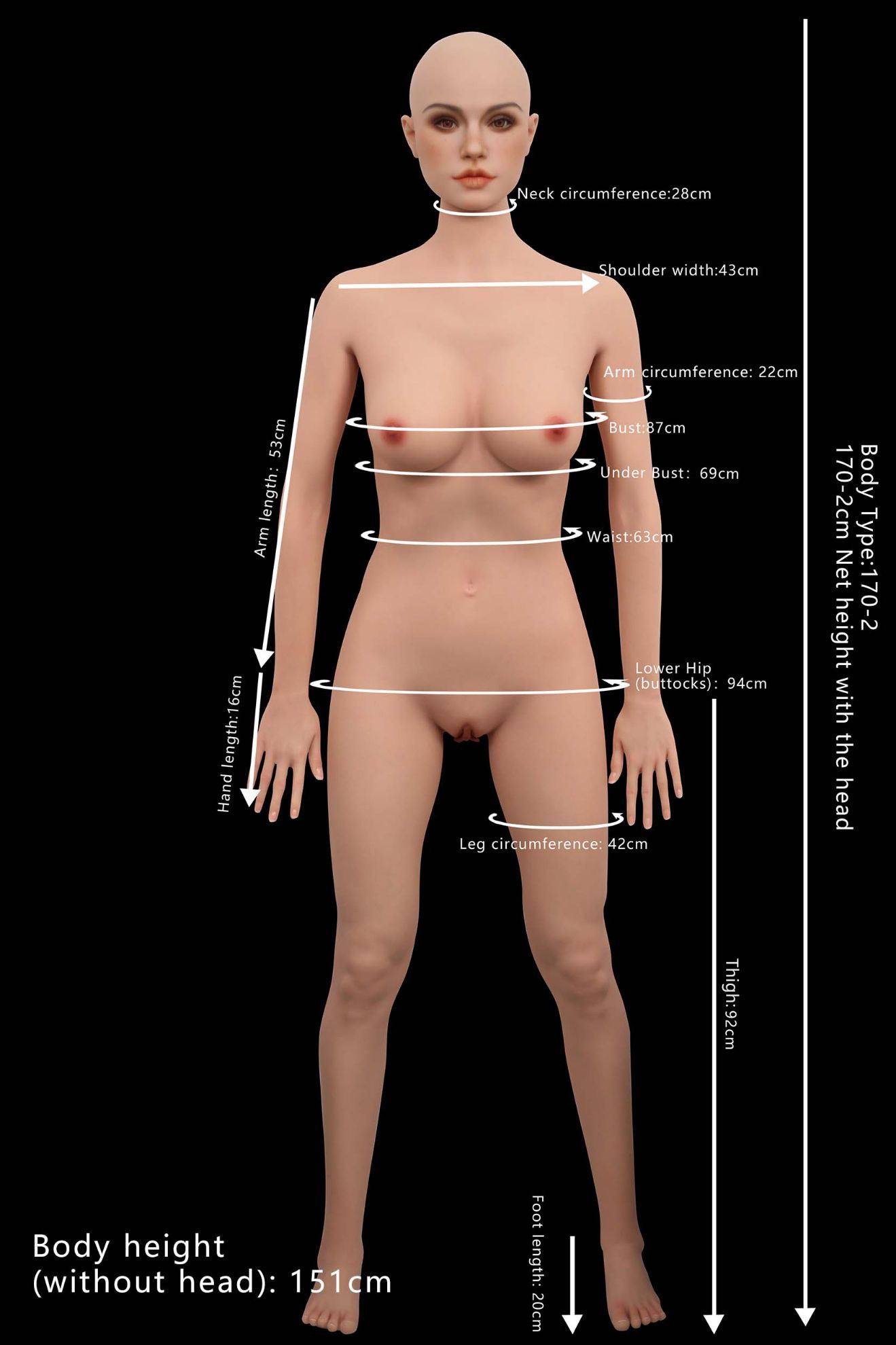 Picture of Top Fire Doll | 170cm/5ft7 E-cup Silicone Sex Doll T62-Hazel