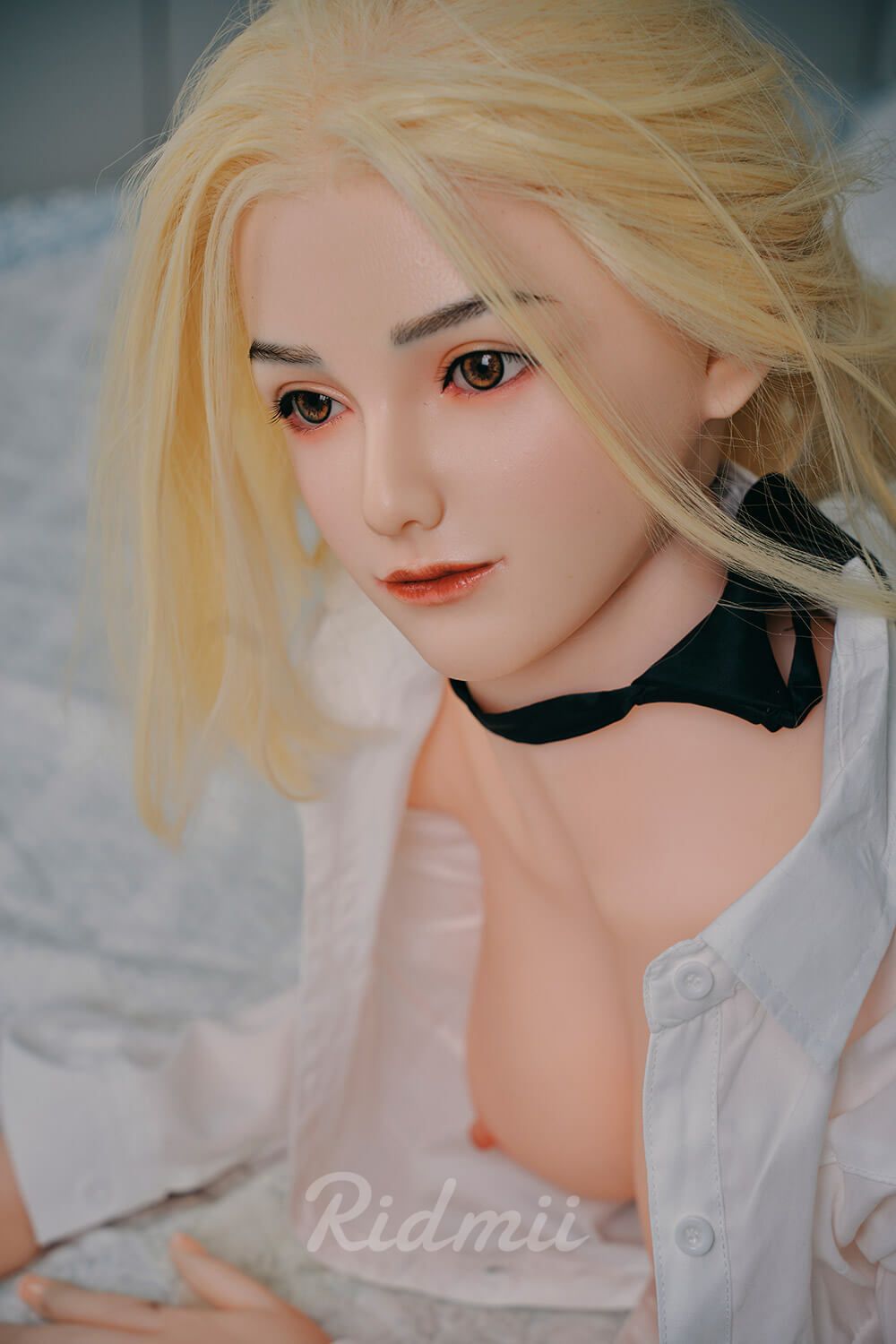 Picture of Ridmii - 165cm (5ft4") Blonde Hybrid Silicone Head & TPE Body Sex Doll - Alma