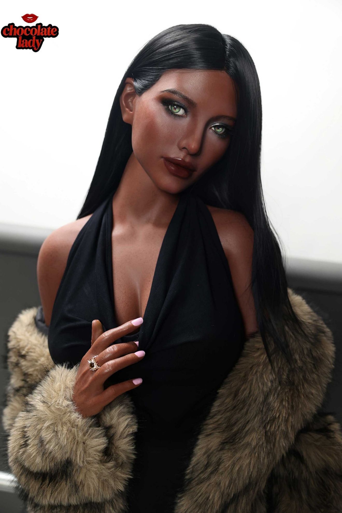 Picture of Realistic 166cm (5.45ft) Silicone Sex Doll | E Cup | Naomi | Black Skin