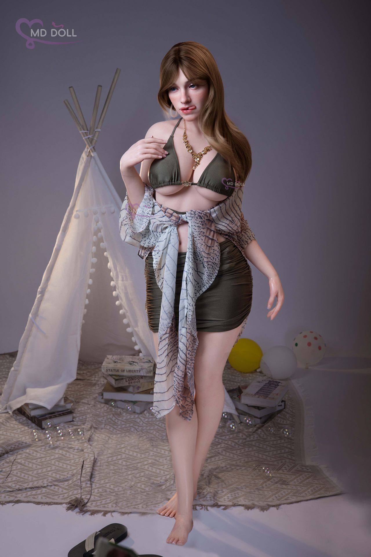 Picture of 166cm / 5ft45 F-cup Joanna full silicone sex doll (M-22)