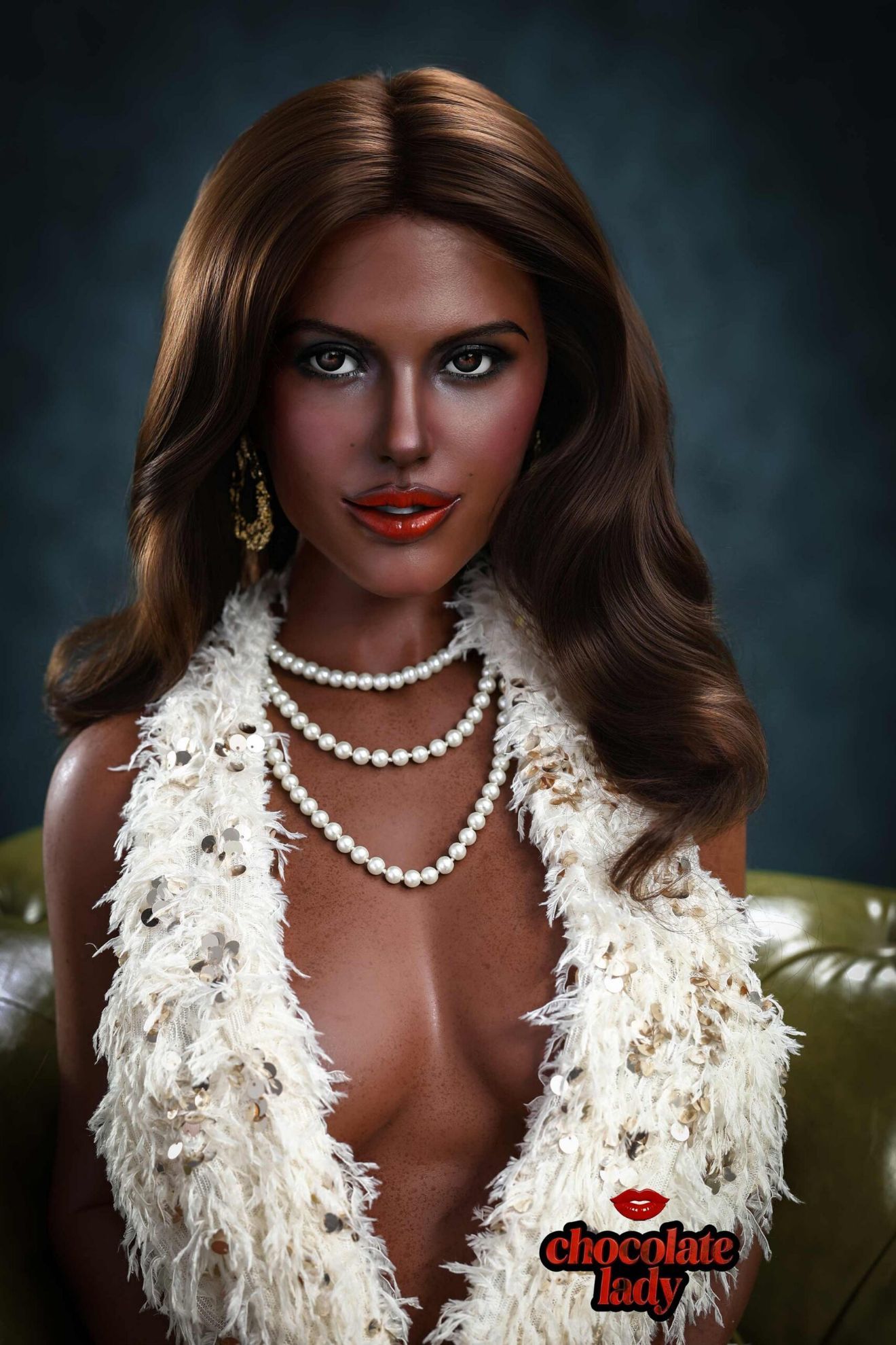 Picture of Realistic 160cm (5.24ft) C Cup Black Skin Silicone Sex Doll - Jade
