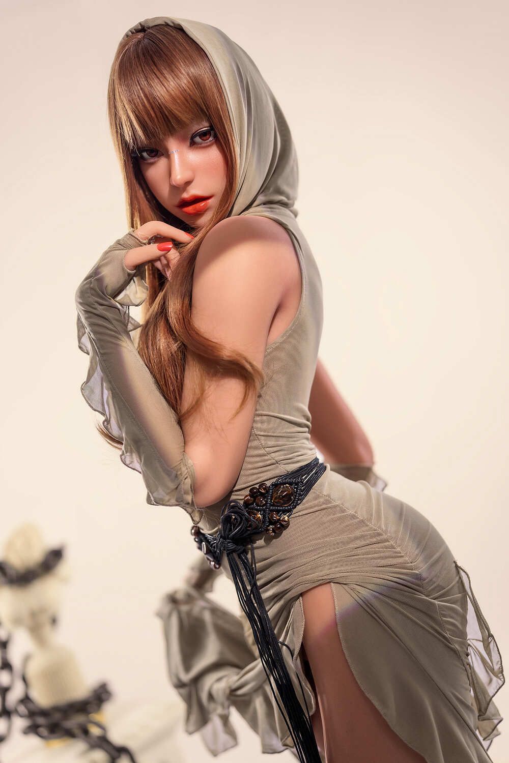 Picture of 160cm/5ft3 A-cup Silicone Head Sex Doll – Clara Anne