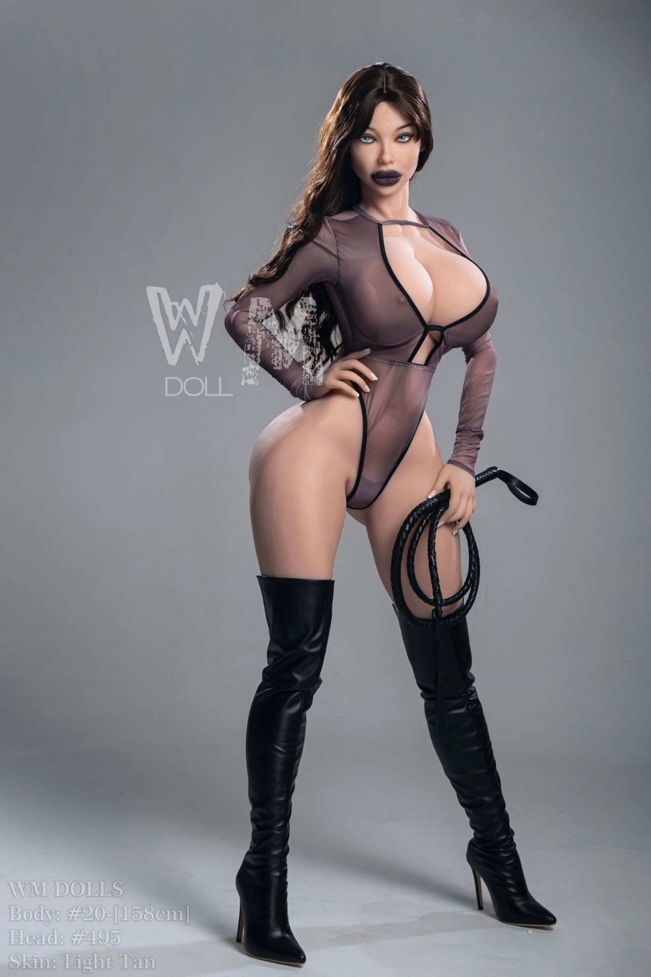 Picture of 5ft2/158cm L Cup TPE Black Lips Sex Doll -Bimbo