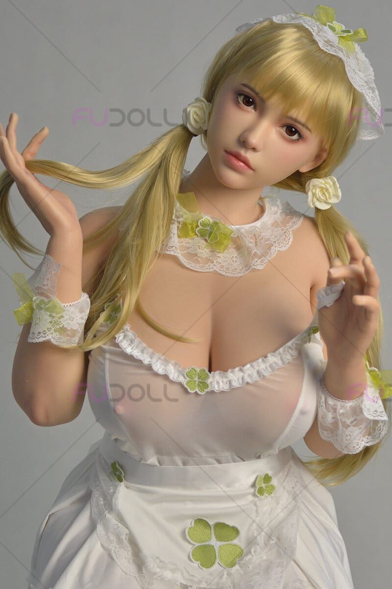 Picture of Fudoll Silicone Love doll 162cm (5.31ft) Big Boobs Blonde ROS Sex Doll