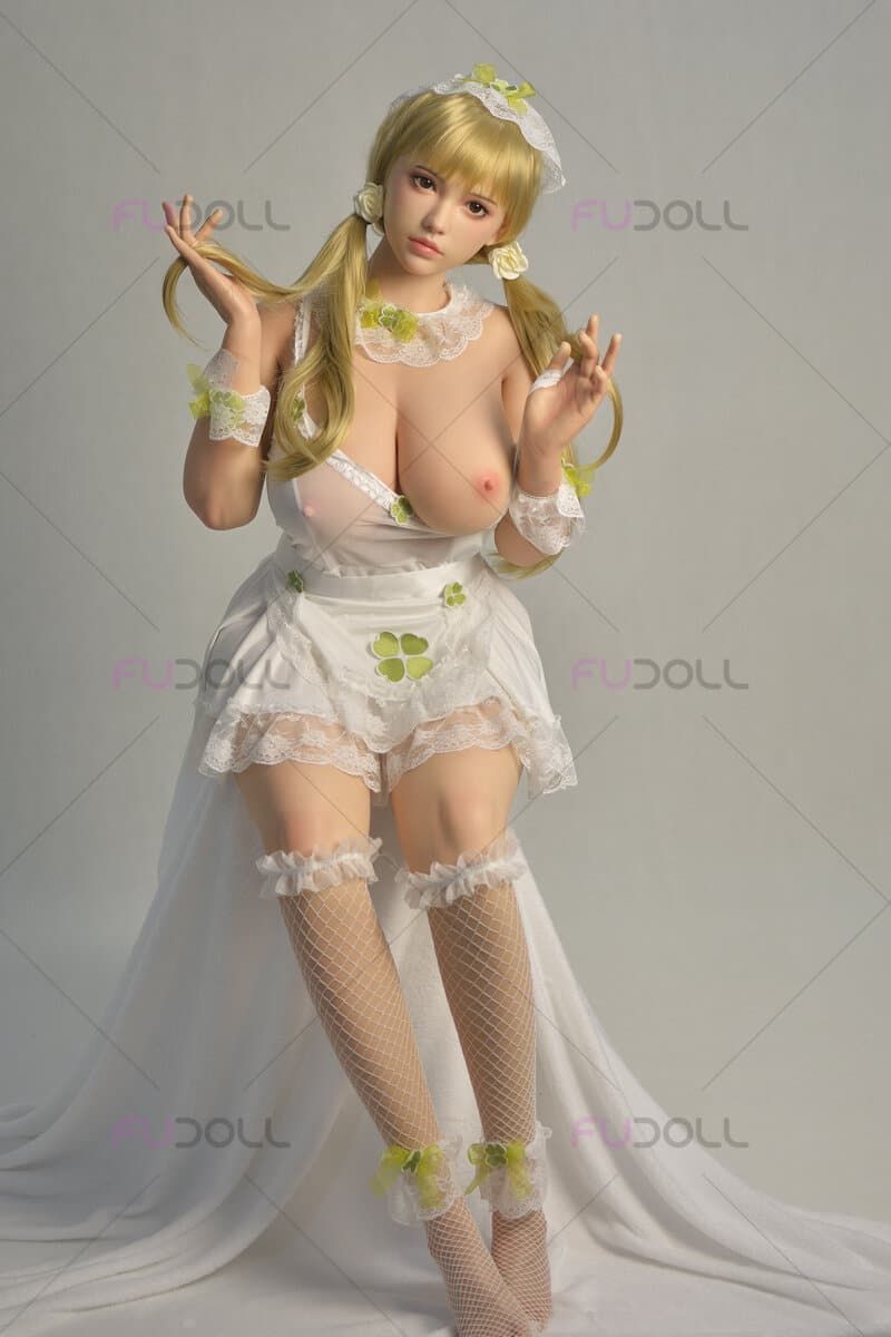 Picture of Fudoll Silicone Love doll 162cm (5.31ft) Big Boobs Blonde ROS Sex Doll
