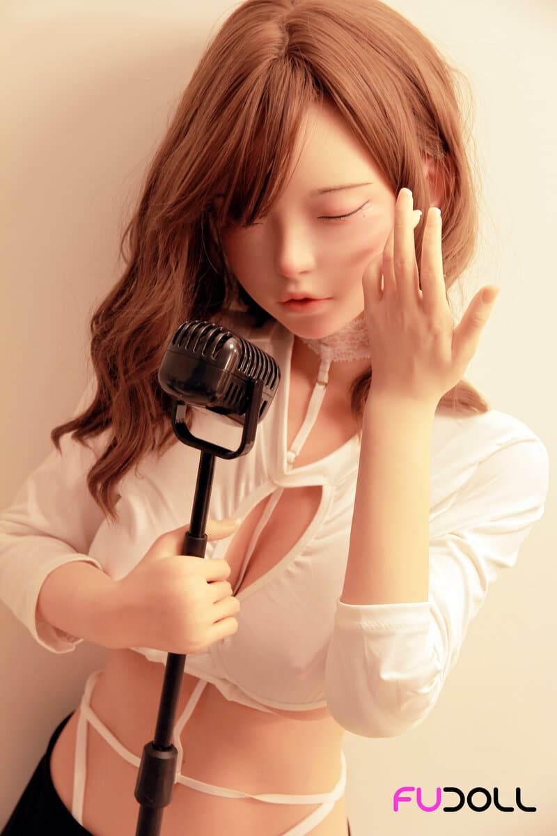 Picture of Fudoll Silicone Love doll 148cm (4.85ft) Full Size Tiny Sex Doll with Eyes Closed