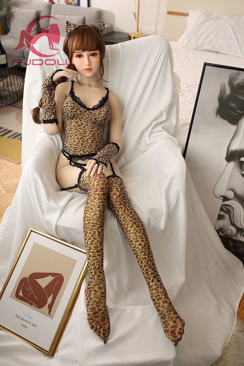 Picture of 158cm/5ft2 D-Cup Silicone Head Sex Doll - Nemix