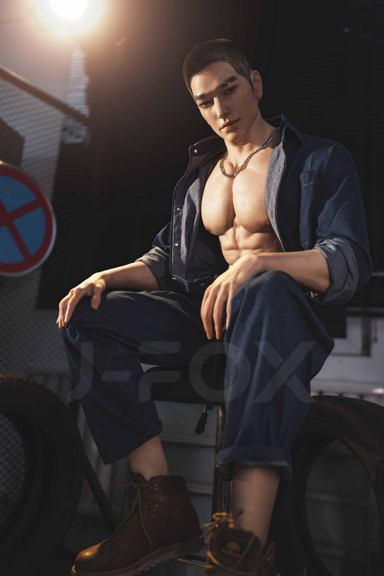 Picture of J-fox 184cm Repairman Silicone Male Sex Doll