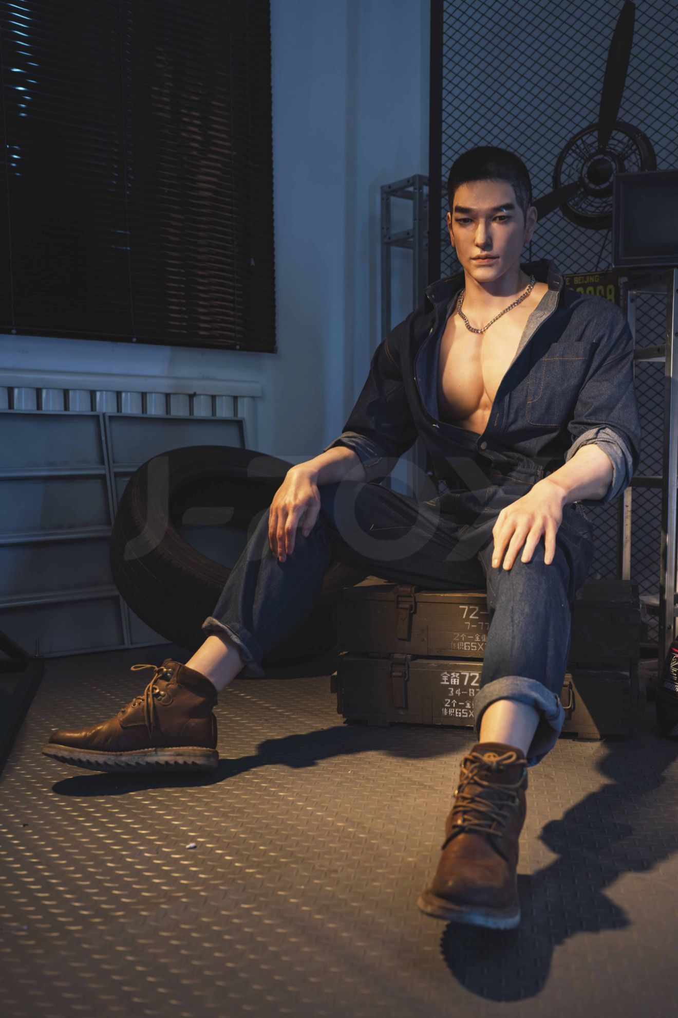 Picture of J-fox 184cm Repairman Silicone Male Sex Doll