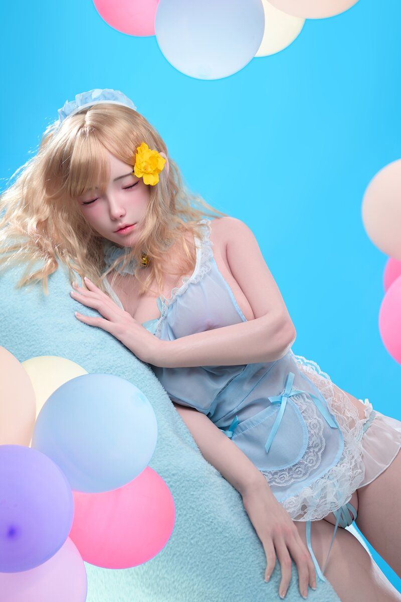 Picture of Fudoll 152cm (4.99ft) Closed-Eye Blonde Realistic Doll