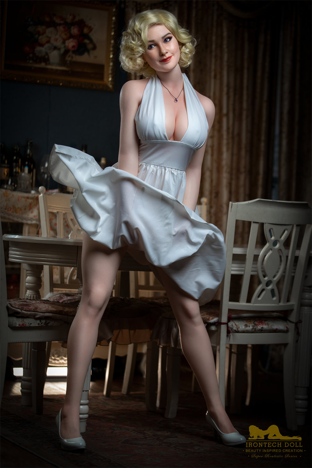 Picture of Irontech Female Silicone Doll Carmel S12: Irontech White Sex Doll (Full Silicone)