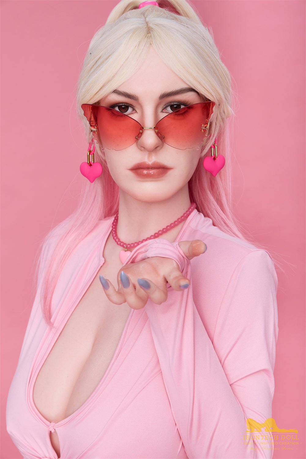 Picture of Irontech Silicone Sex Doll Lottie S25: White Shemale Sex Doll (Full Silicone)