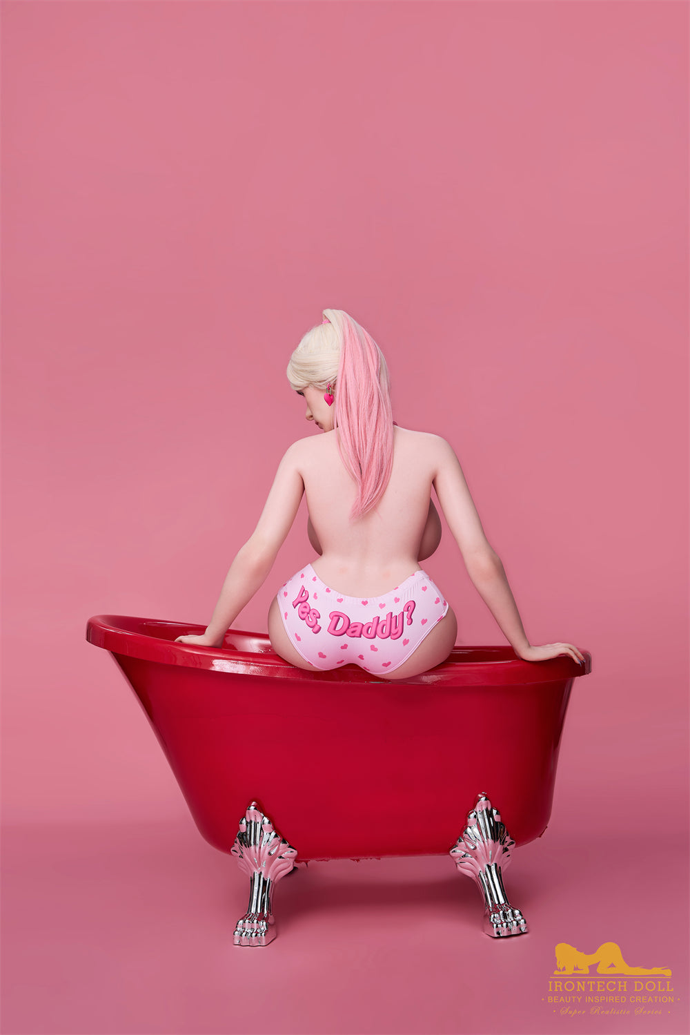 Picture of Irontech Silicone Sex Doll Lottie S25: White Shemale Sex Doll (Full Silicone)