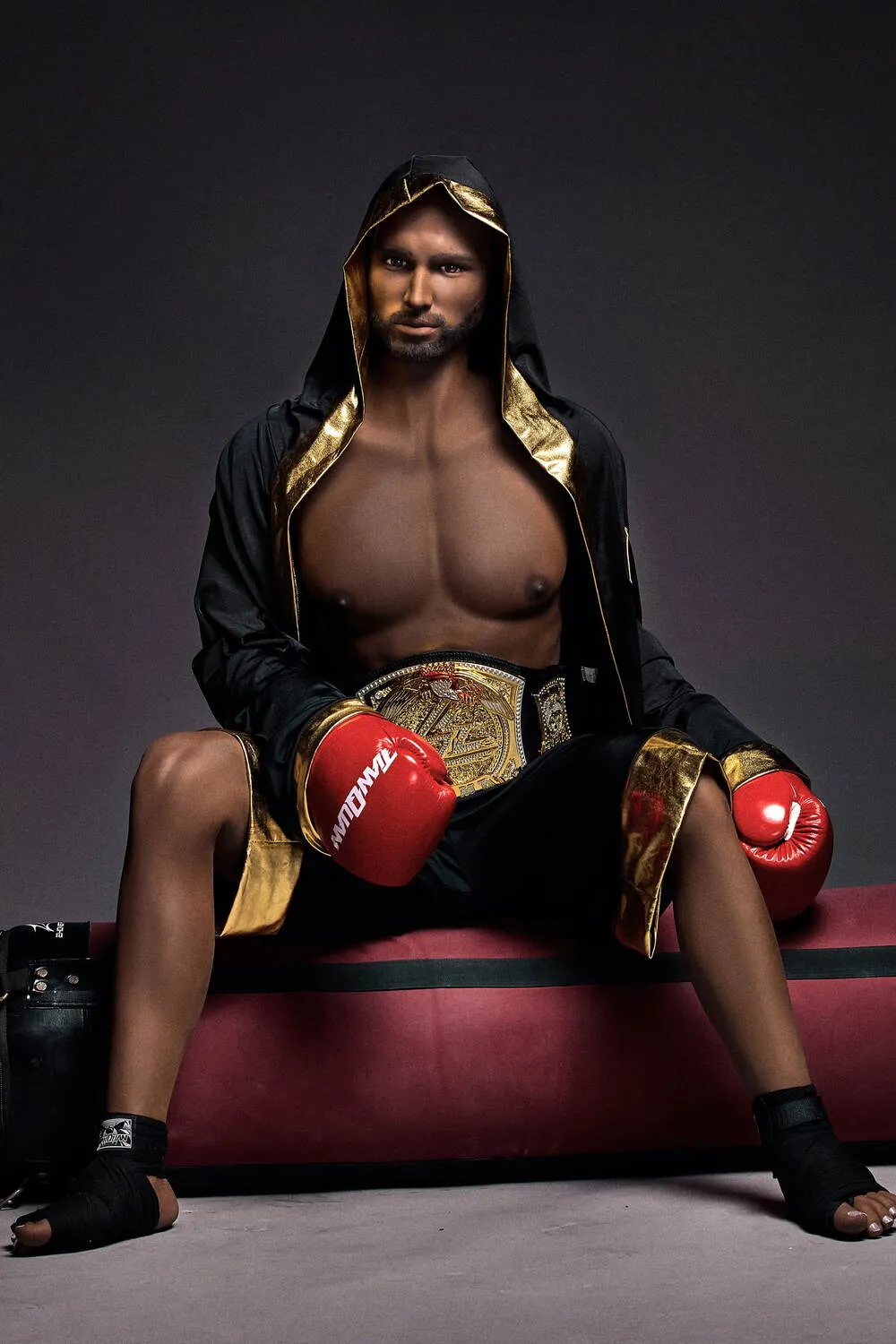 Picture of Irontech Male Sex Doll 175cm/5ft9 Male TPE Sex Doll – Kevin (Black Skin)