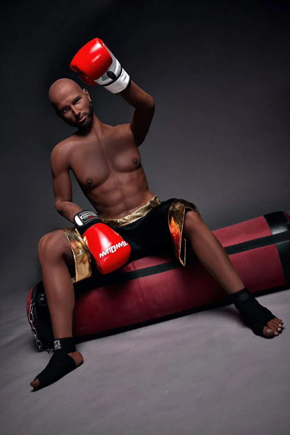 Picture of Irontech Male Sex Doll 175cm/5ft9 Male TPE Sex Doll – Kevin (Black Skin)