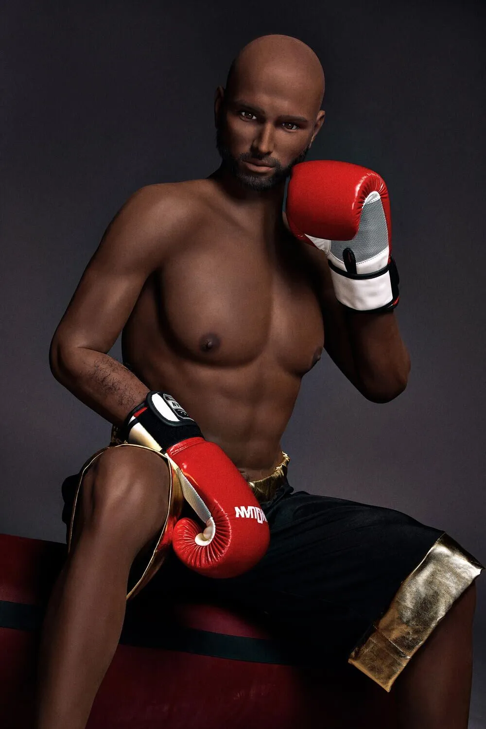 Picture of Irontech Male Sex Doll 175cm/5ft9 Male TPE Sex Doll – Kevin (Black Skin)