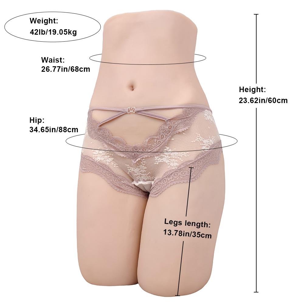 Picture of Torso Sex Doll Natalie: (42LB) Lifelike Hip Torso Sex Doll With Flexible Long Legs