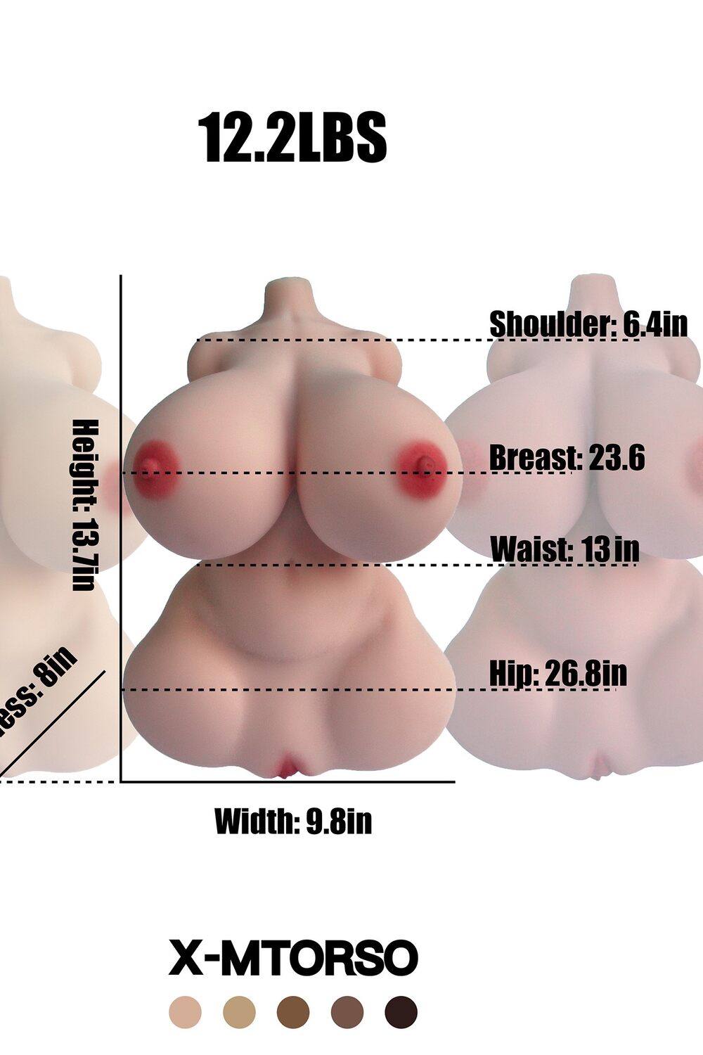 Picture of Climax - 35cm/1ft2 Female X-M Torso TPE Sex Toys