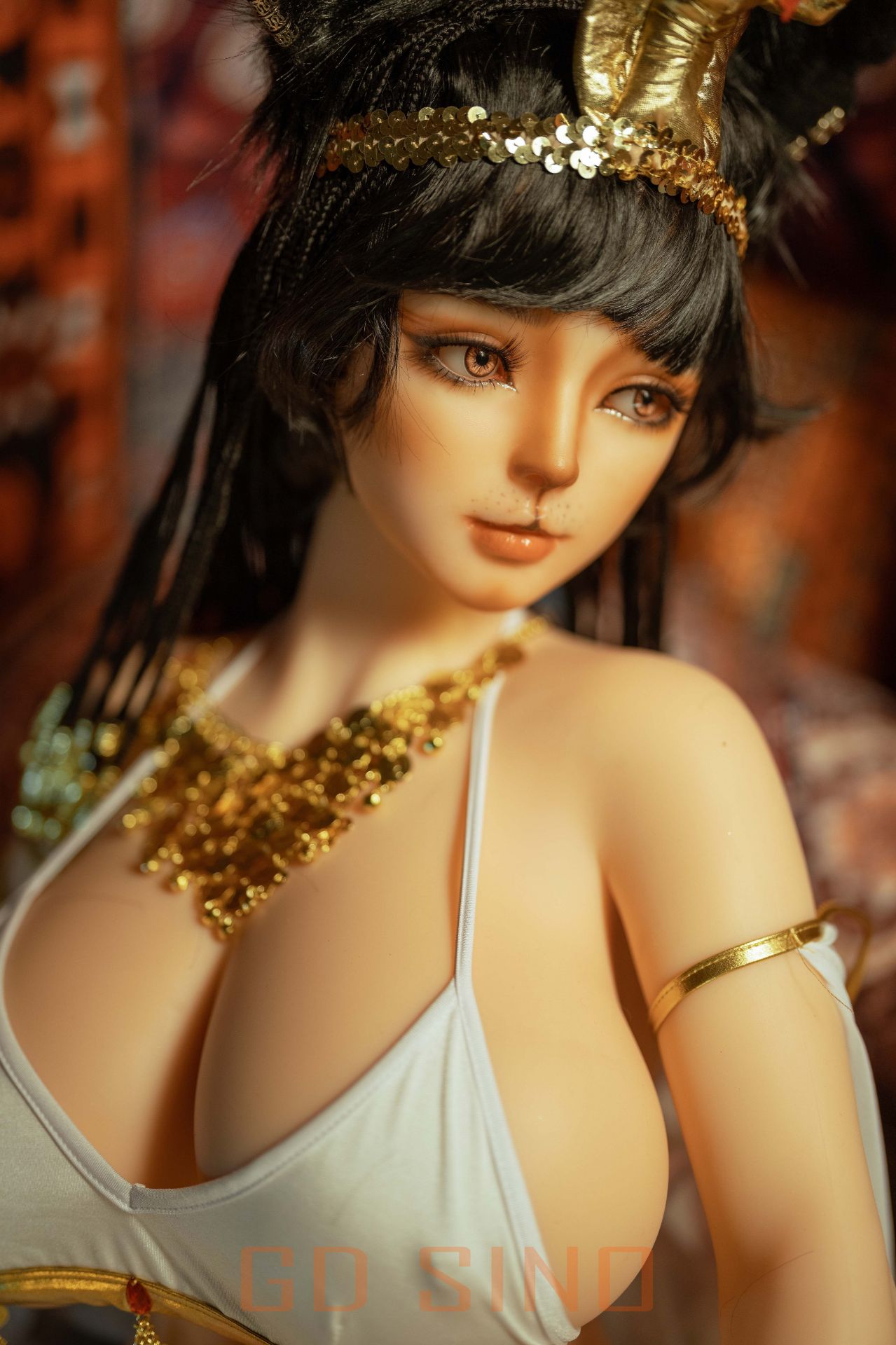 Picture of GD Sino 155cm/5ft1 L-cup Silicone Sex Doll – G155 Body + G1 Luozi (cat-like makeup) - Luozi