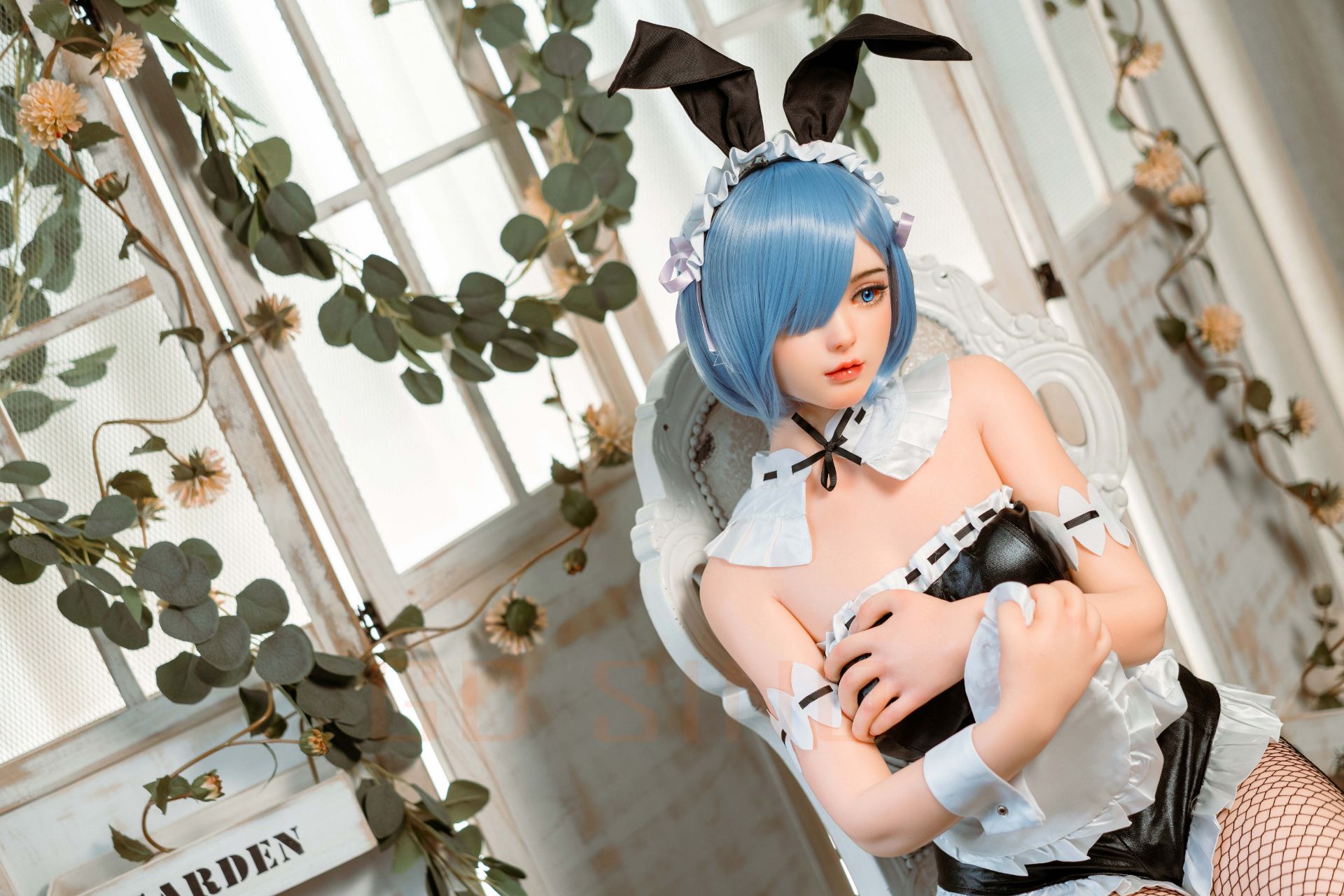 Picture of GD Sino 156cm/5ft1 C-cup Silicone Sex Doll – G1 Luozi (Cos Rem)