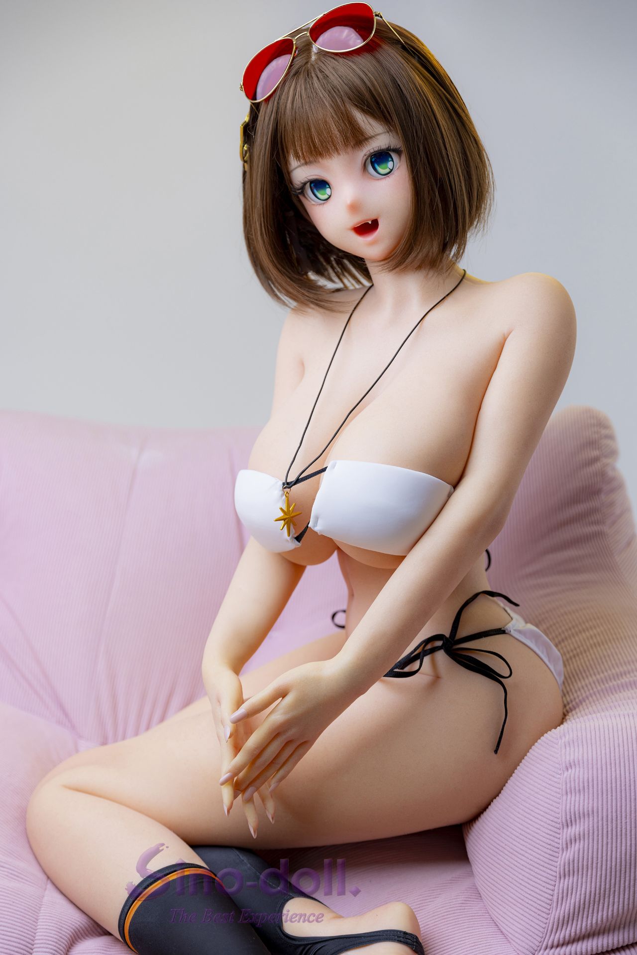 Picture of Soft Max Sino Doll - S143cm/4ft8 (Big breasts) C-Cup +S55 Linlan (R+S effect) in yellow jacket