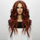 Picture of Brown Curly Long Sex Doll Wig