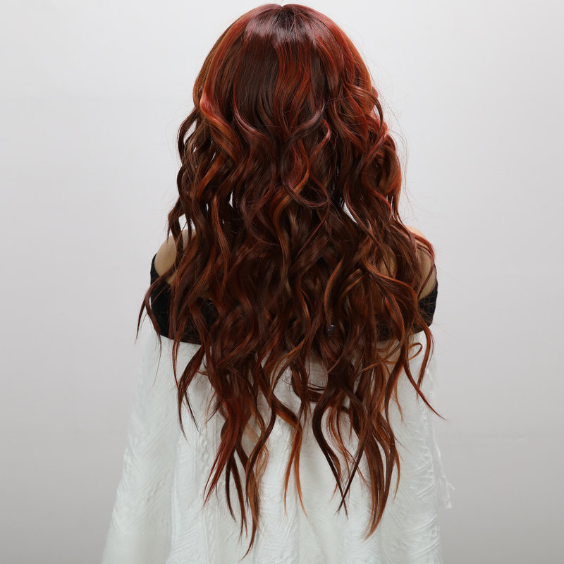 Picture of Brown Curly Long Sex Doll Wig