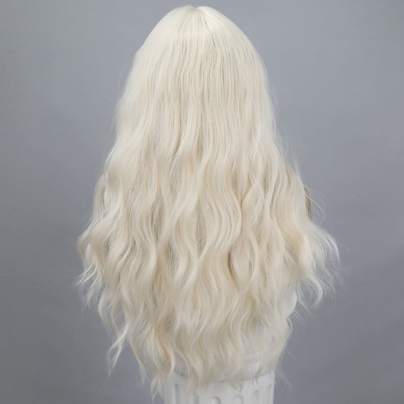 Picture of Beige Long Curly Sex Doll Wig