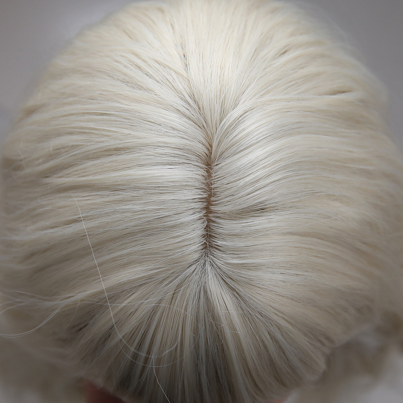 Picture of Beige Long Curly Sex Doll Wig