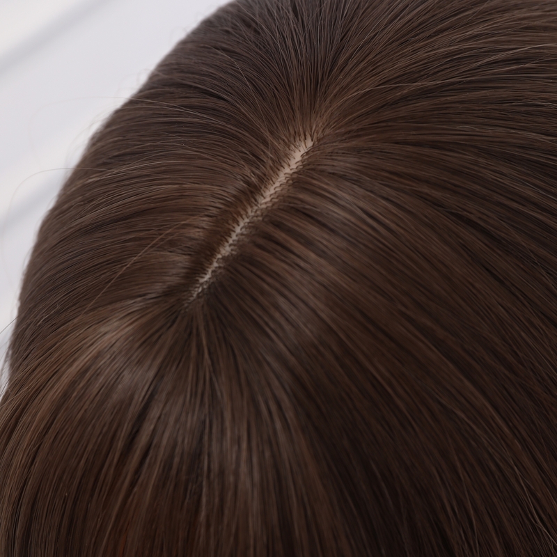 Picture of Brown Long Wavy Sex Doll Wig For Customer