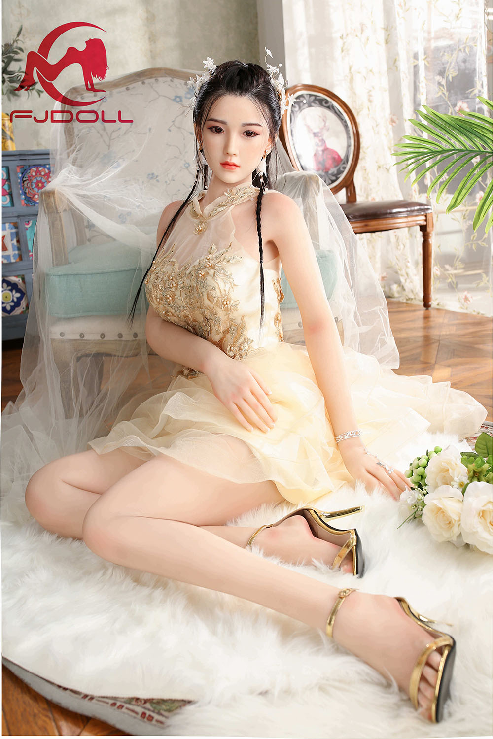 Picture of FJ Doll | 169cm/5ft7 D-Cup Silicone Head Sex Doll - Drelaine
