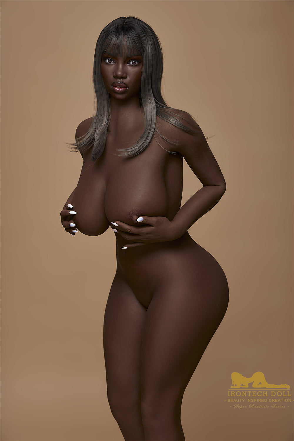 Picture of Irontech Full Silicone Sex Doll Penny S33: Black Sex Doll